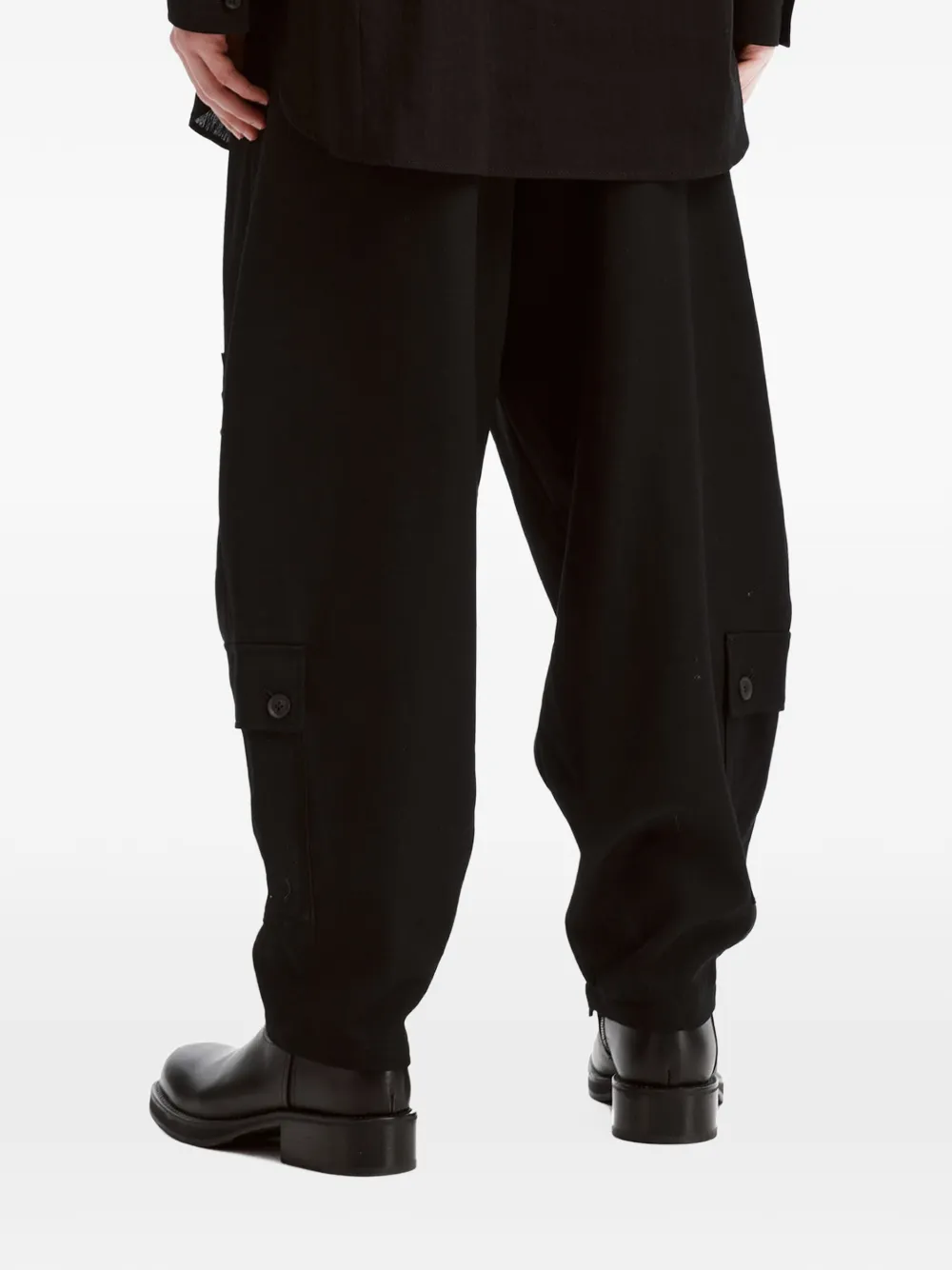 Yohji Yamamoto zip-detail trousers Zwart
