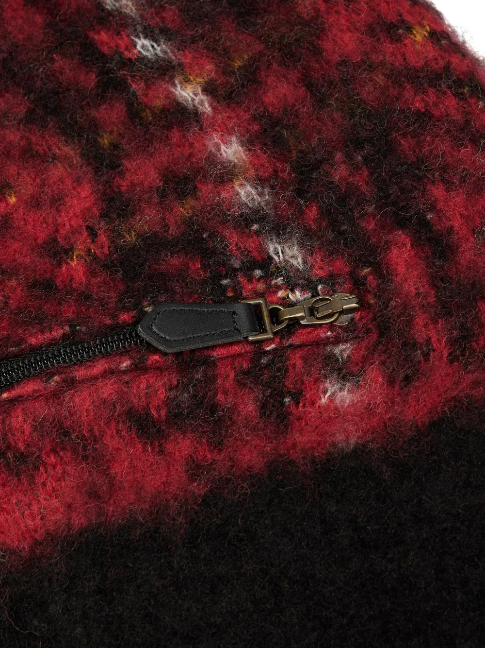 Y's Muts met ruit-patroon en ritsdetail Rood