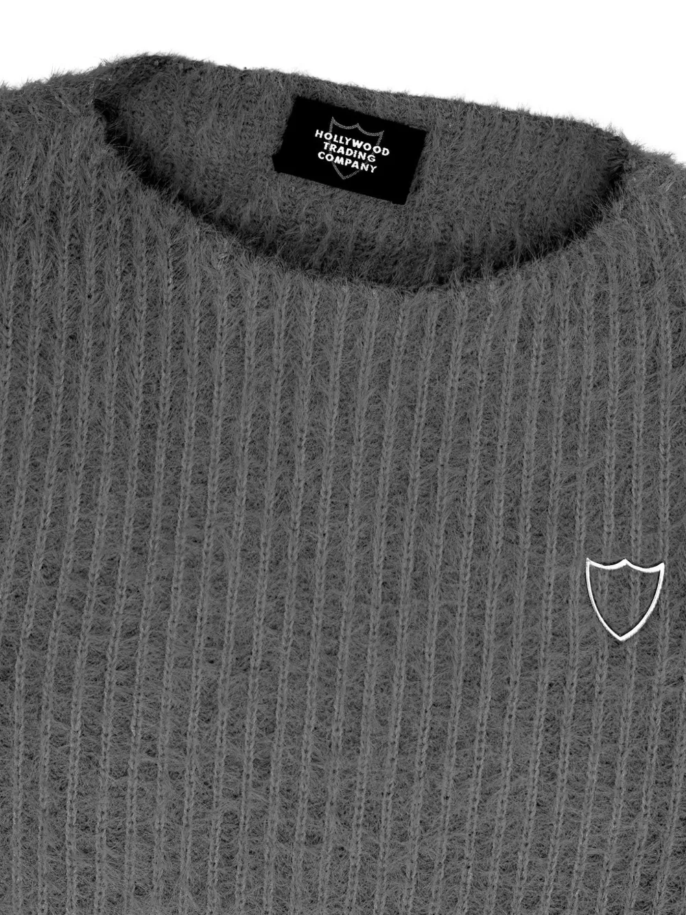 Htc Los Angeles ribbed cropped sweater Grijs