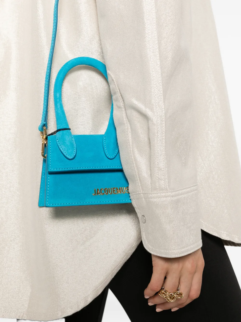 Jacquemus mini Le Chiquito leather mini bag Blauw