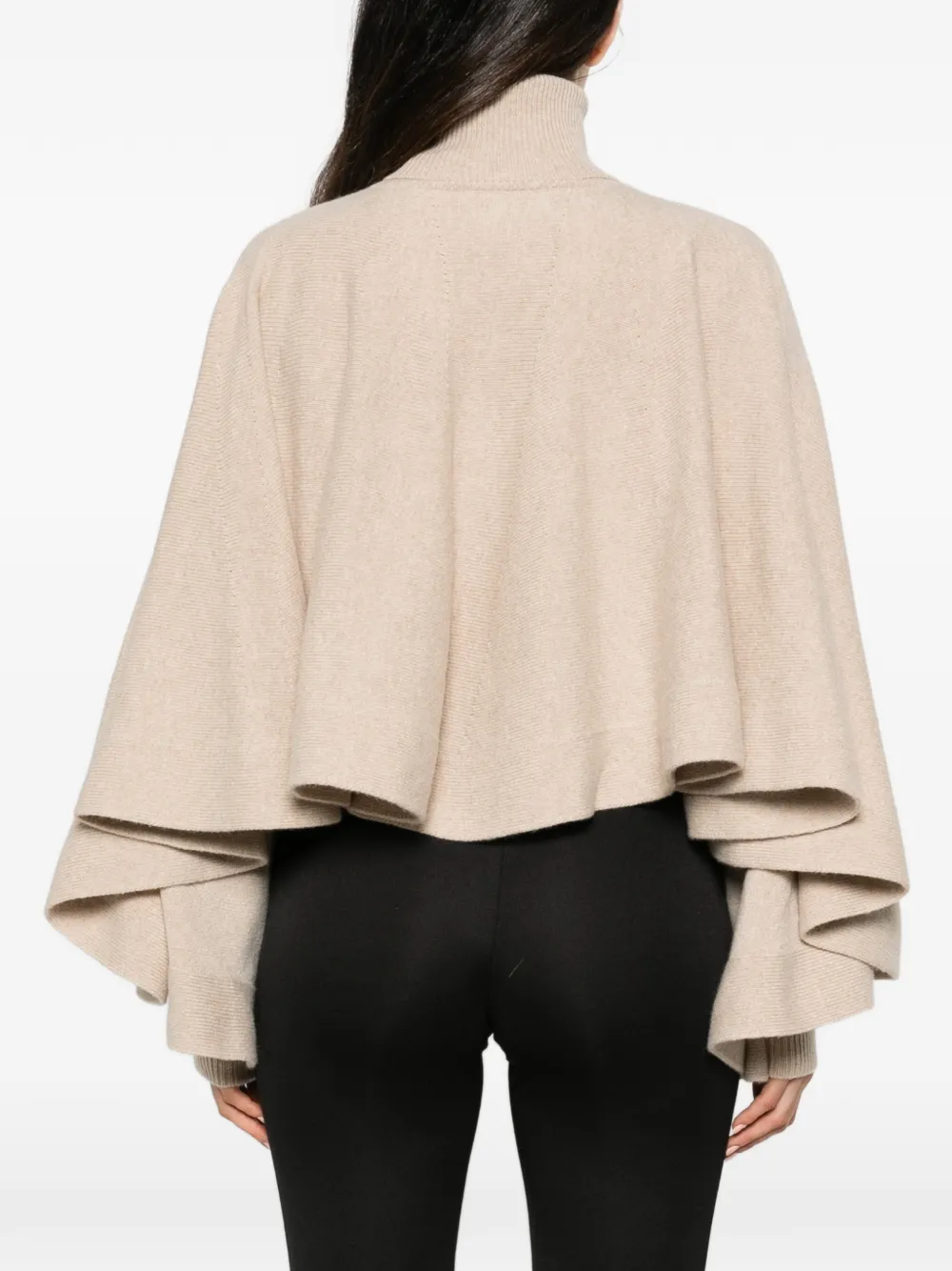 Jacquemus Fiocco draped-sleeve sweater Beige