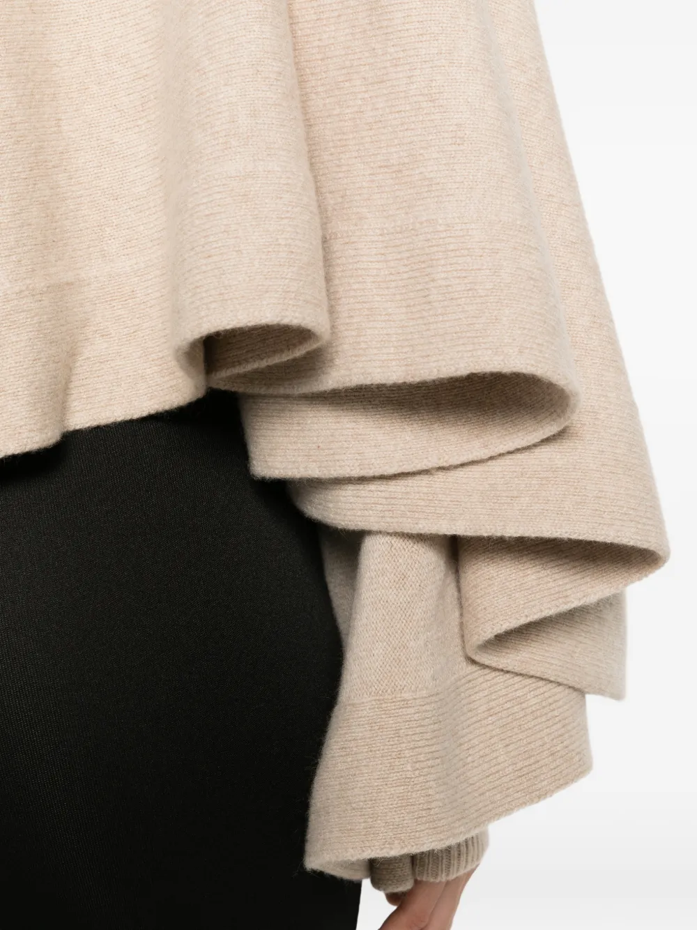 Jacquemus Fiocco draped-sleeve sweater Beige