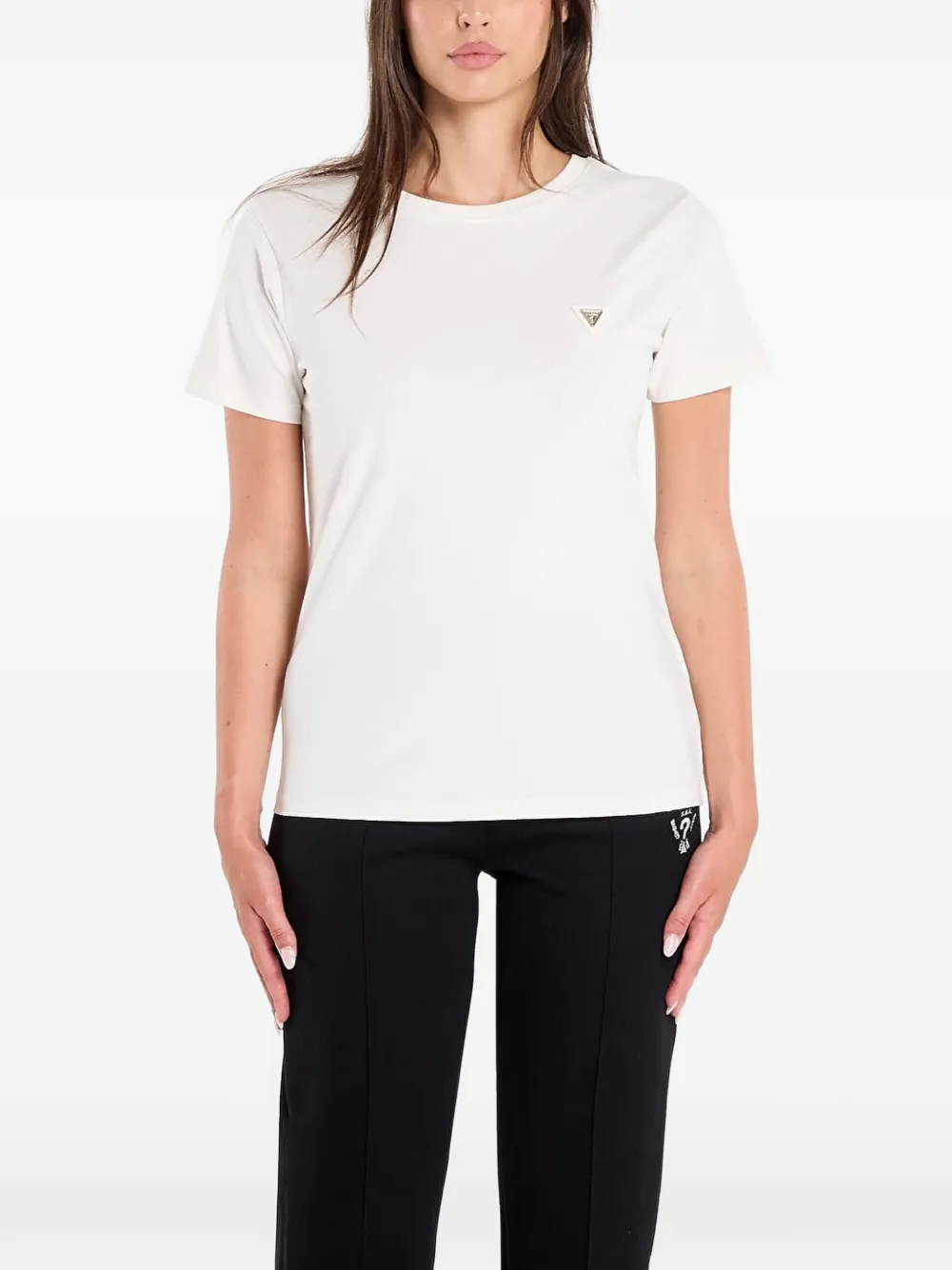 GUESS USA logo-plaque T-shirt Wit