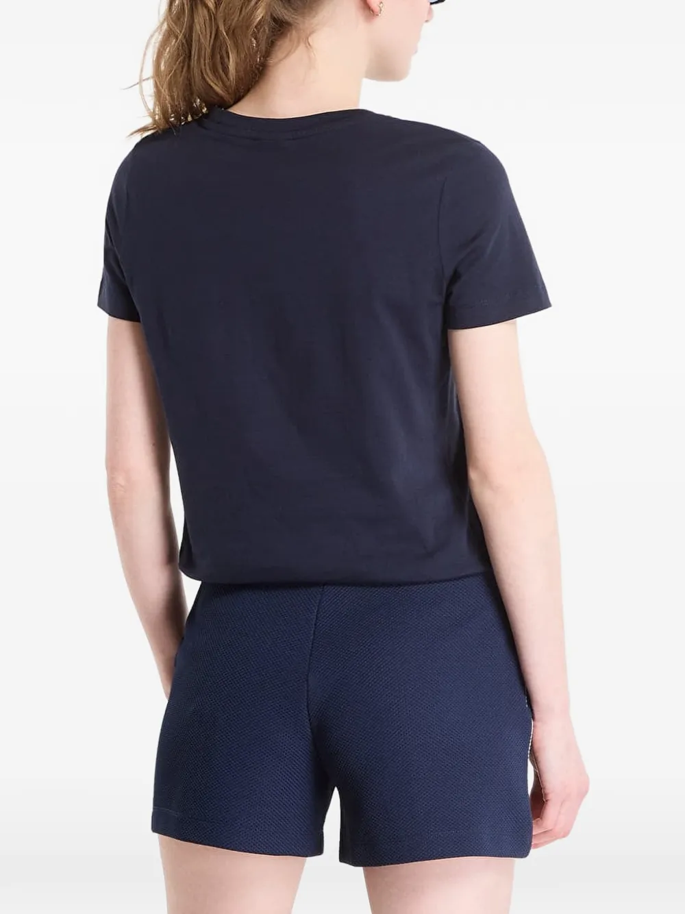 GUESS USA logo-embroidered T-shirt Blauw