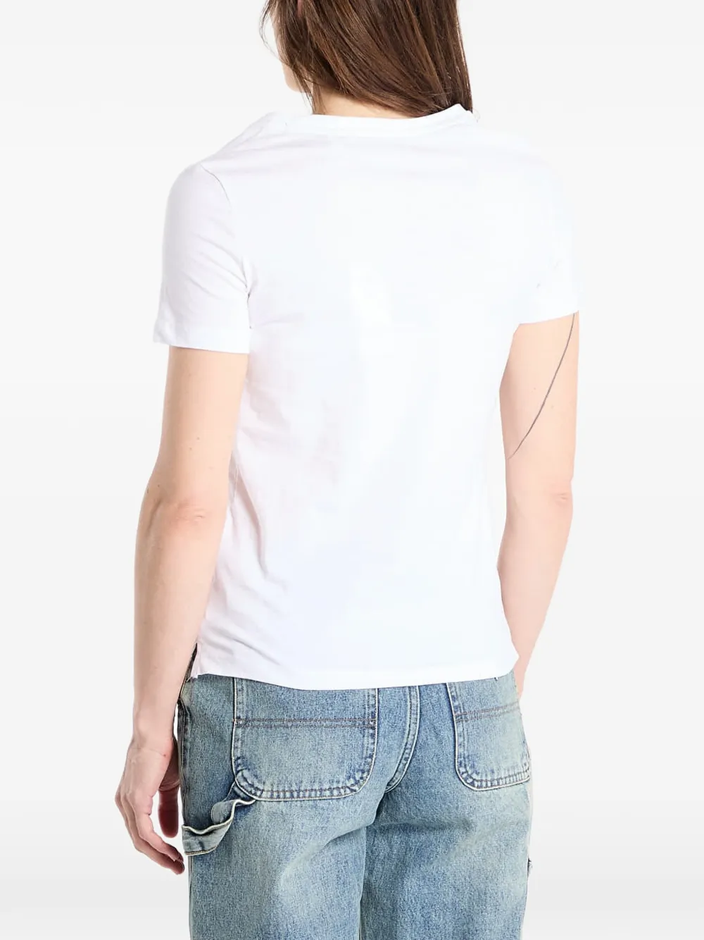GUESS USA logo-print T-shirt Wit
