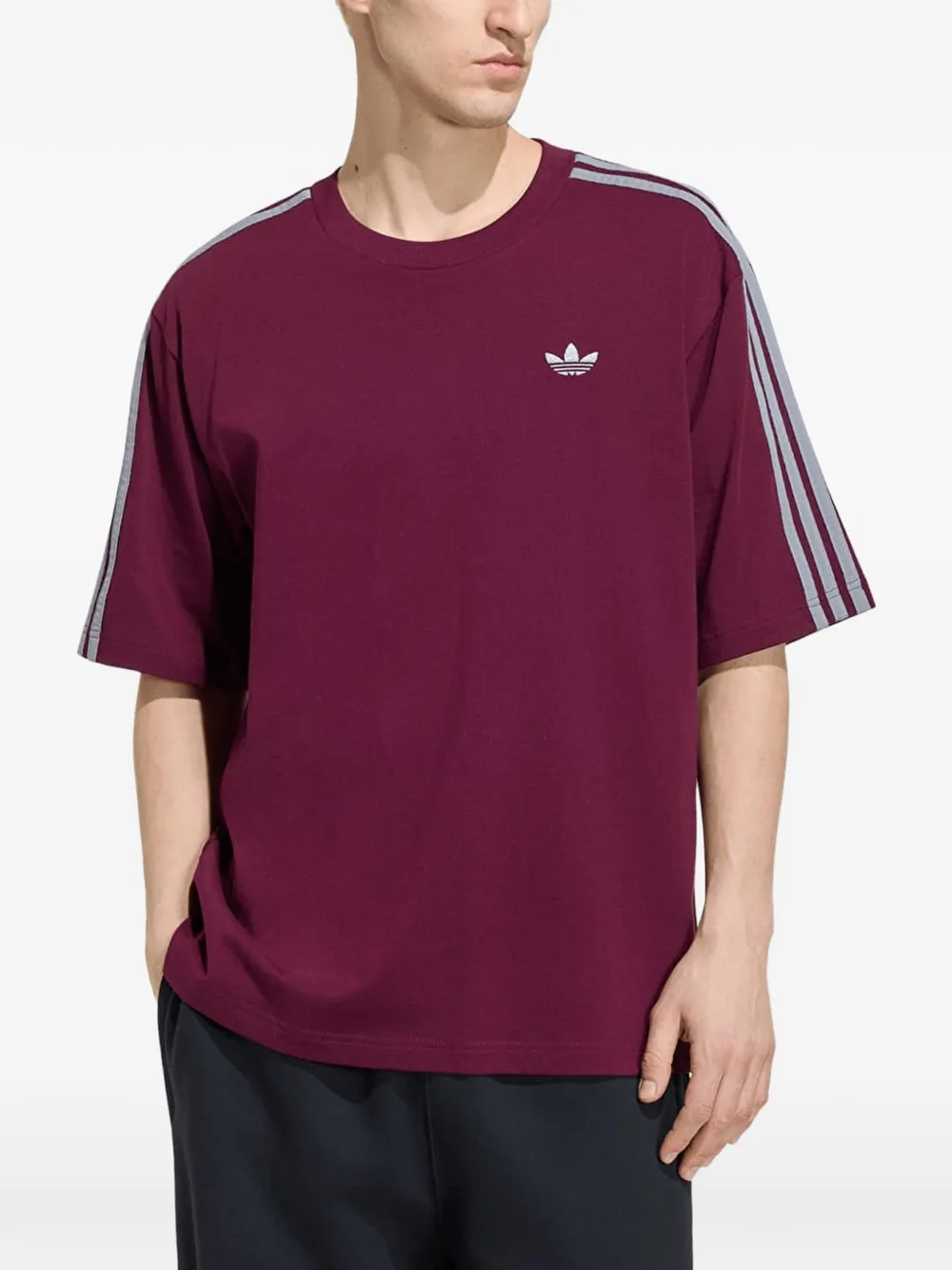 Adidas Adicolor 3-Stripes oversized T-shirt Rood