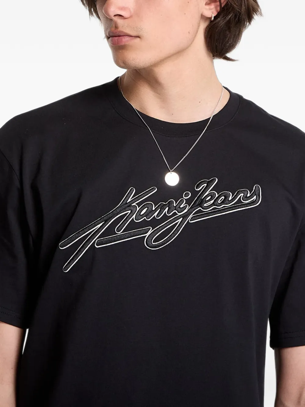 karl kani Jeans oversized T-shirt Zwart