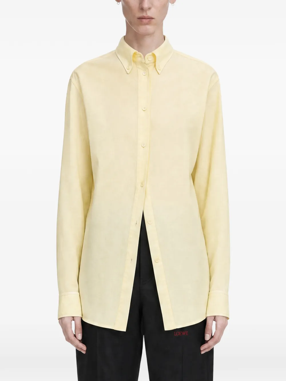 LOEWE shirt in wool and silk Geel