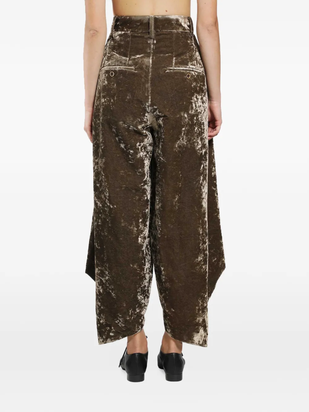 Uma Wang Popl fluwelen broek Groen