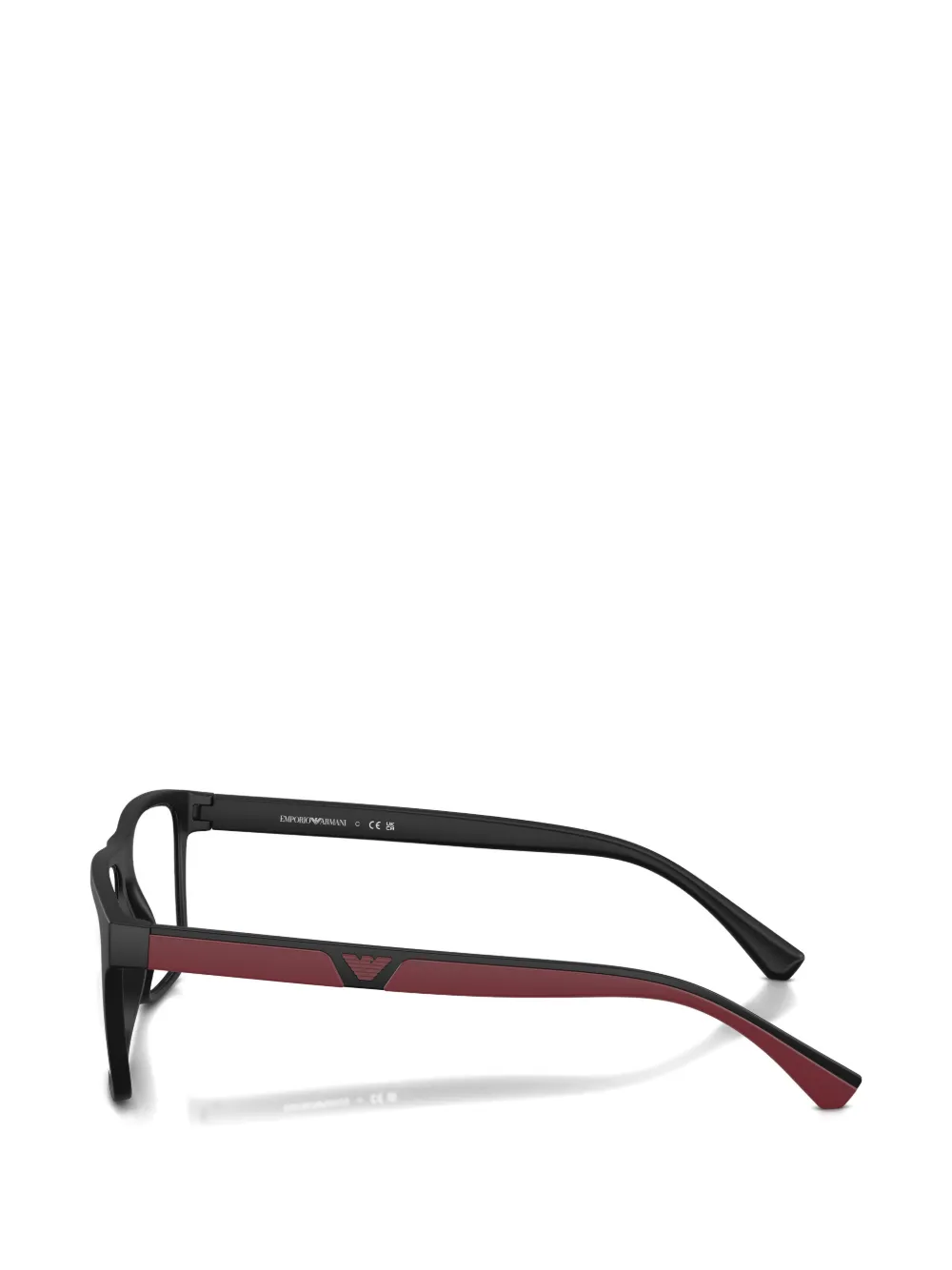 Emporio Armani rectangle-frame Eagle glasses Zwart
