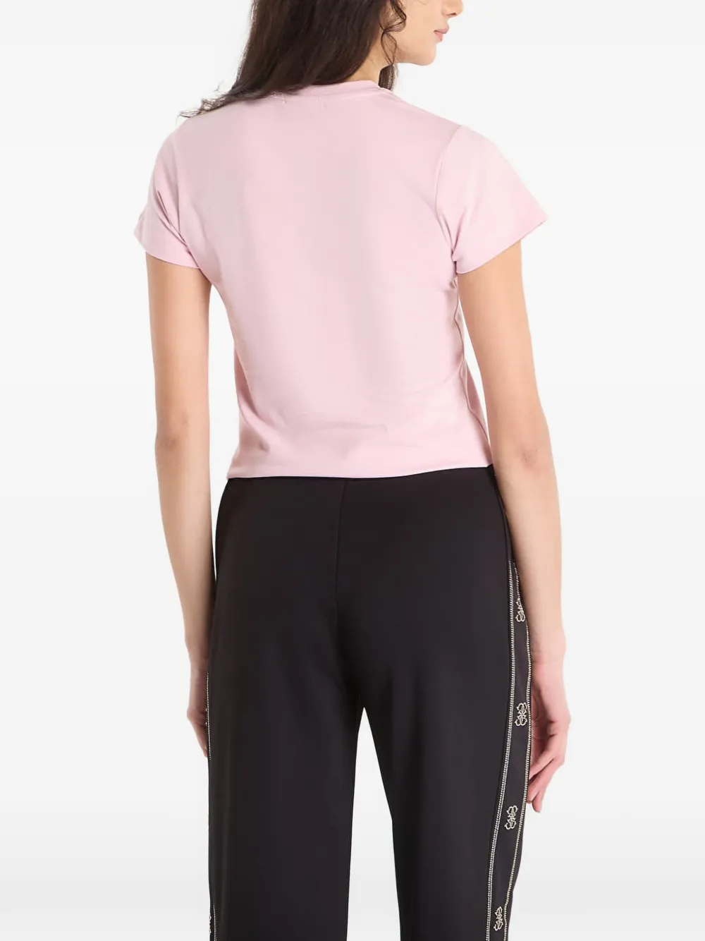 GUESS USA Colette logo-print T-shirt Roze