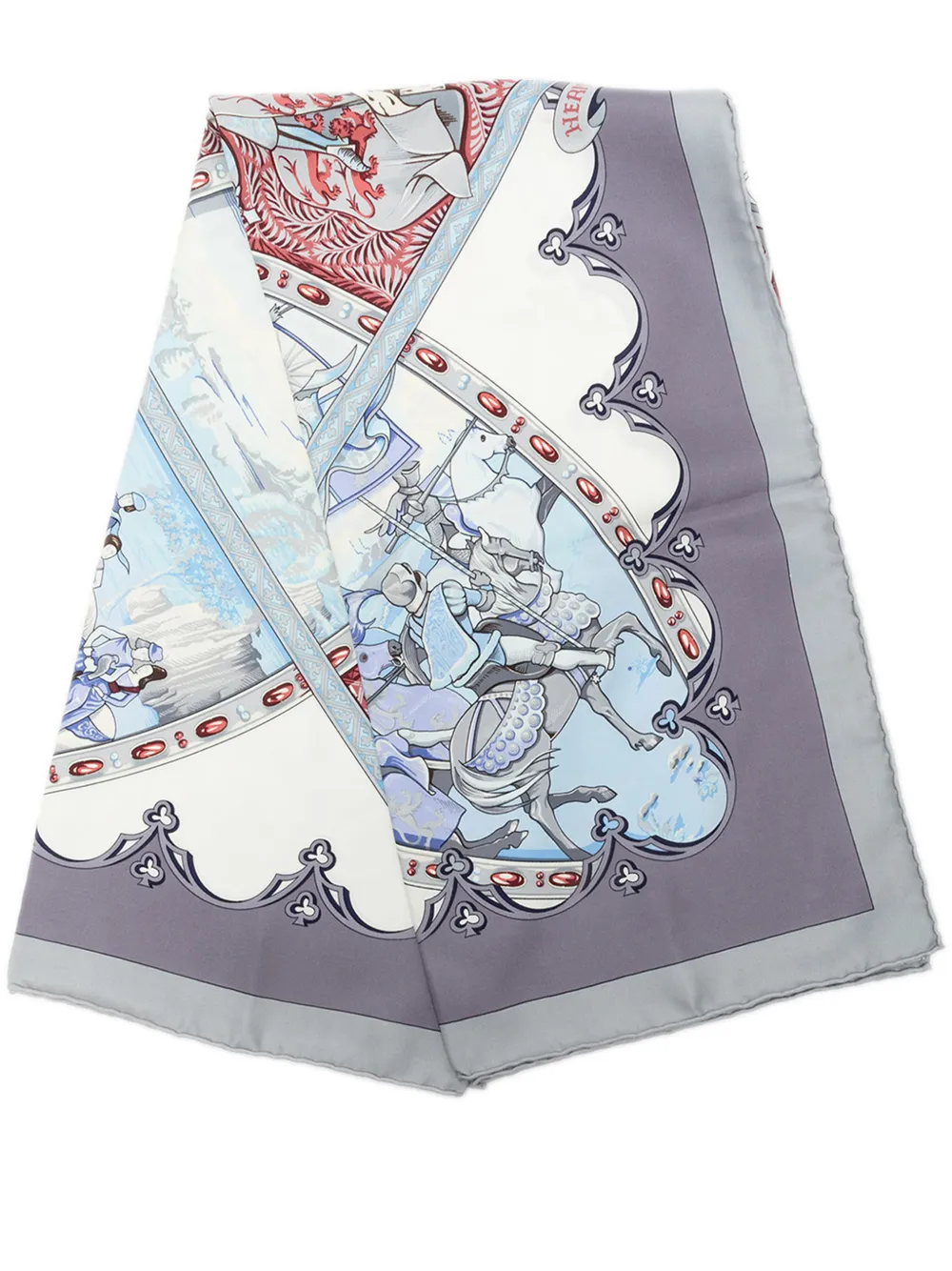 Hermès Pre-Owned 2000-2010 La Vie a Cheval Silk Scarf 90 scarves - Blau