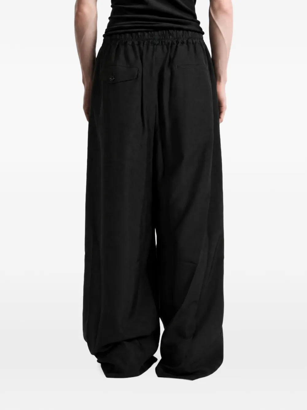Ann Demeulemeester Eron drawstring wide-leg trousers Zwart