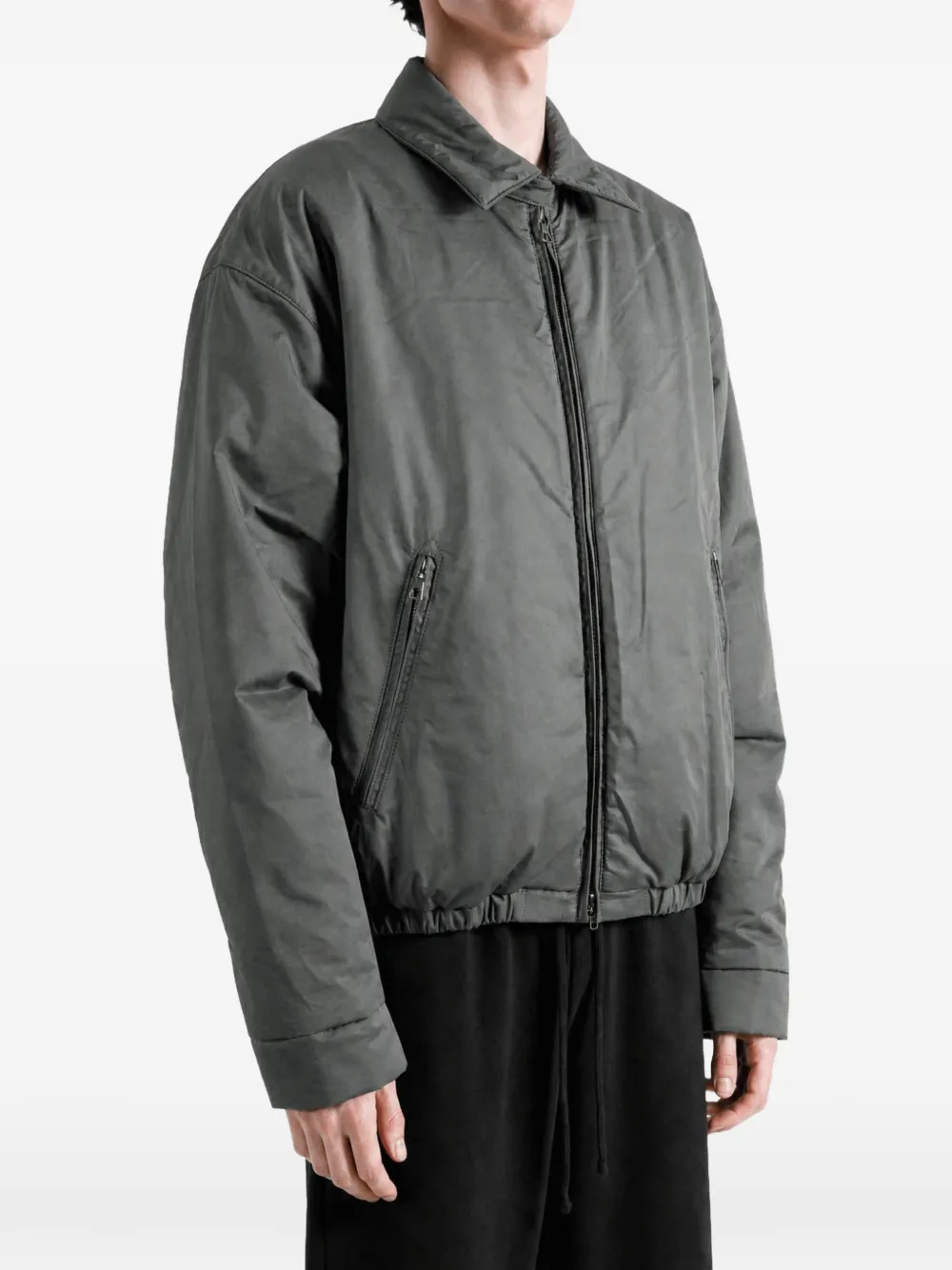Rier padded zip-up jacket Grijs