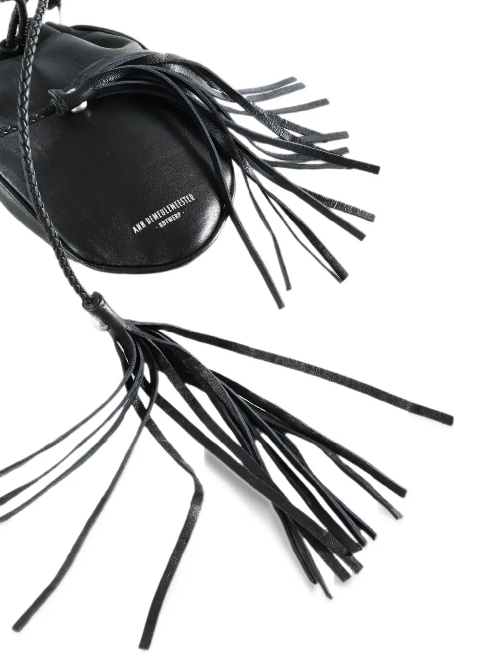 Ann Demeulemeester tassel-detail drawstring messenger bag Zwart