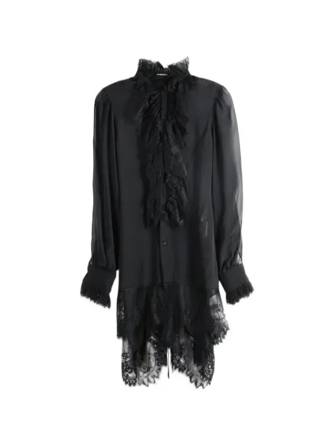Ann Demeulemeester Barah lace-trim ruffled shirt
