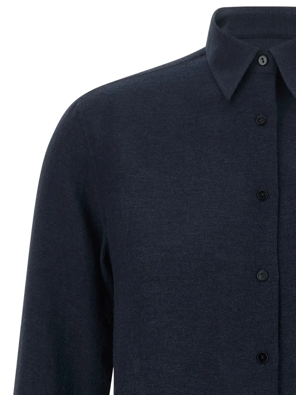 Xacus Marta curved-hem shirt Blauw