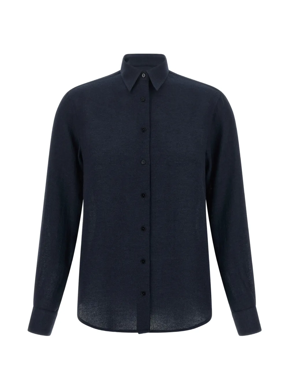 Xacus Marta curved-hem shirt Blauw