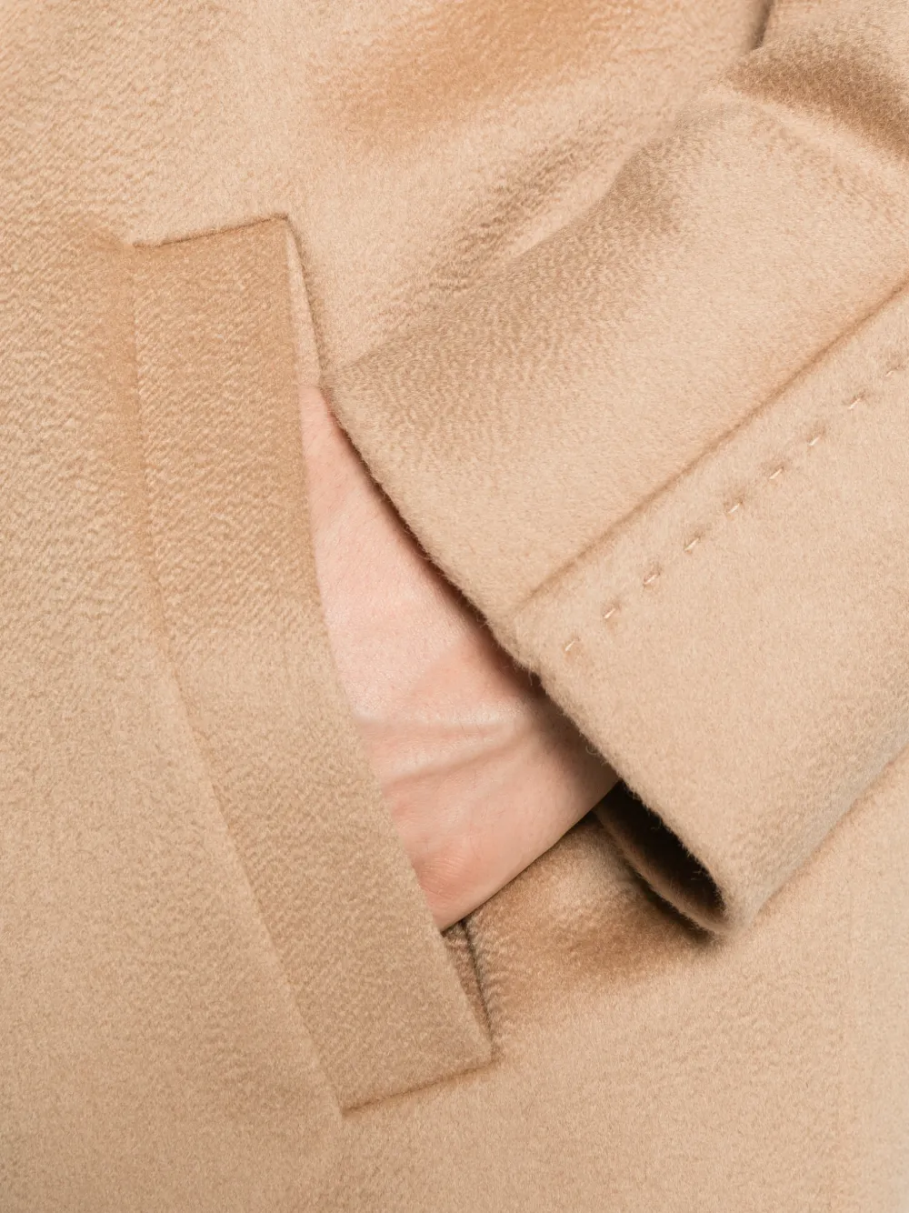 Max Mara double-breasted notched-lapel coat Beige