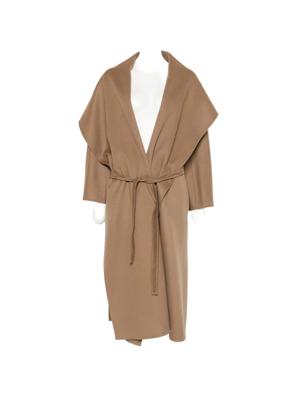 Max Mara belted shawl-collar coat - Braun