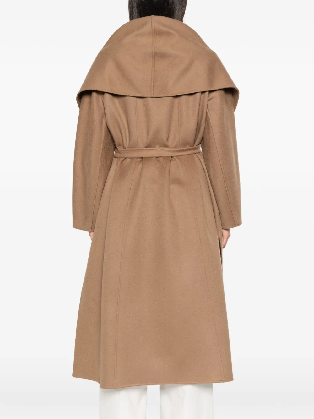 Max Mara belted shawl-collar coat Bruin