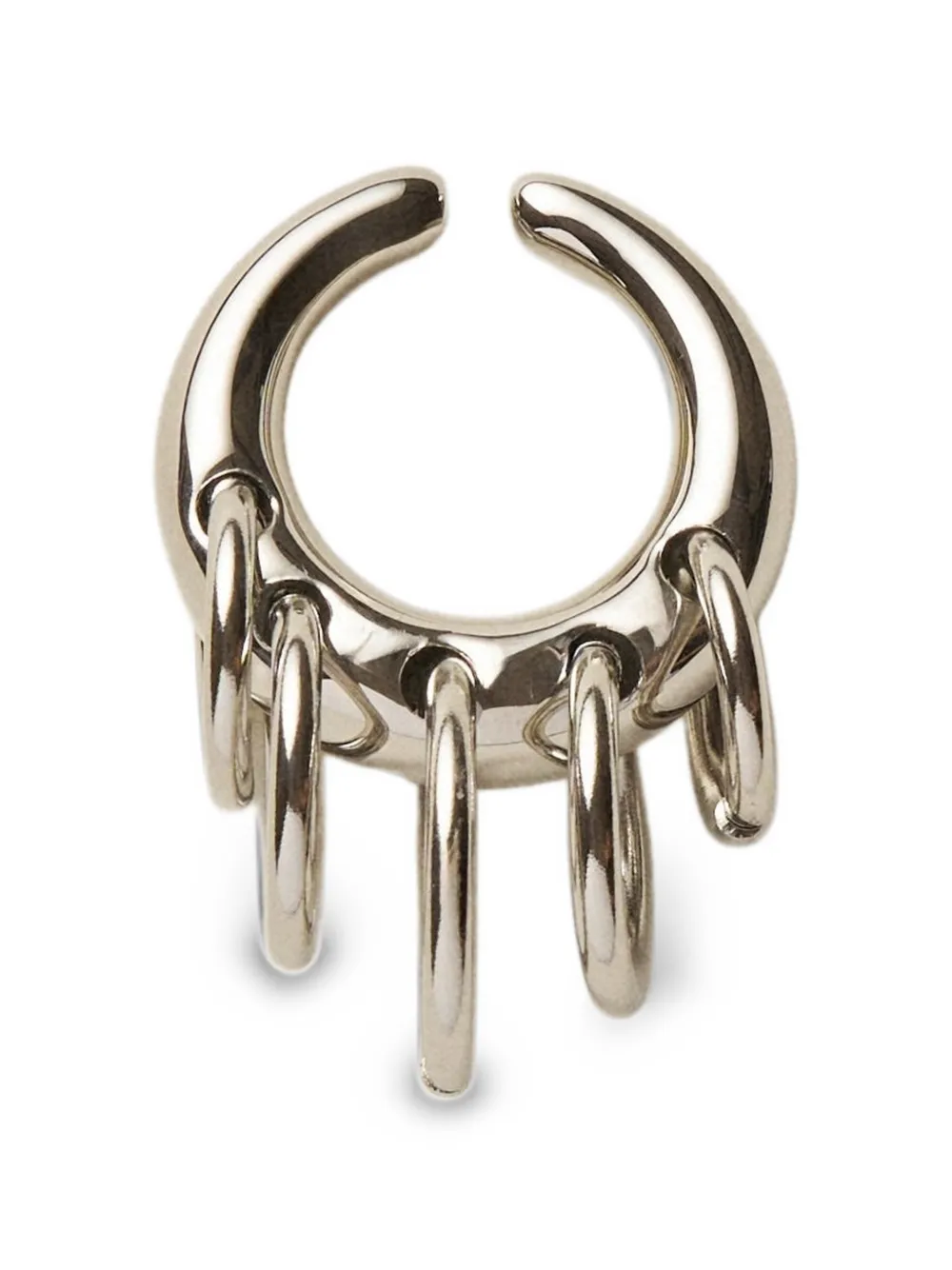 Panconesi Pierced Circle single ear cuff - Argent