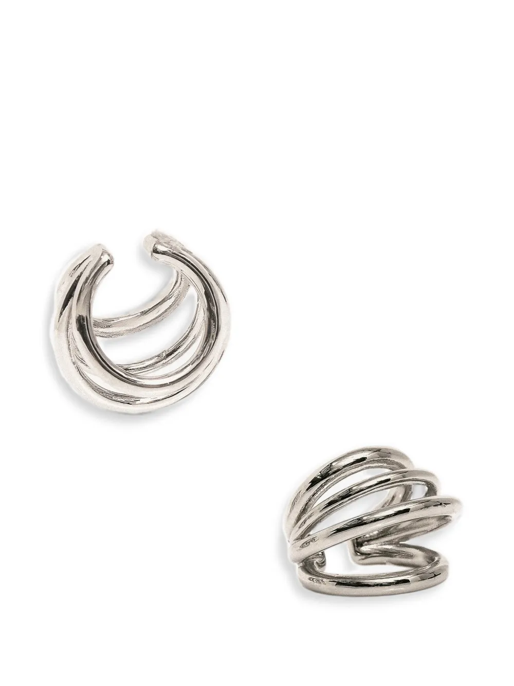 Panconesi Orbit Helix ear cuffs set - Argento
