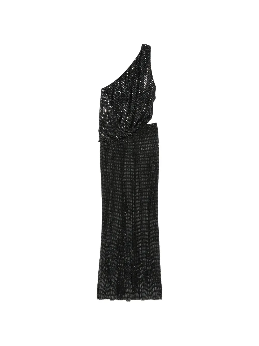 Self-Portrait sequin-embellished one-shoulder maxi dress - Nero