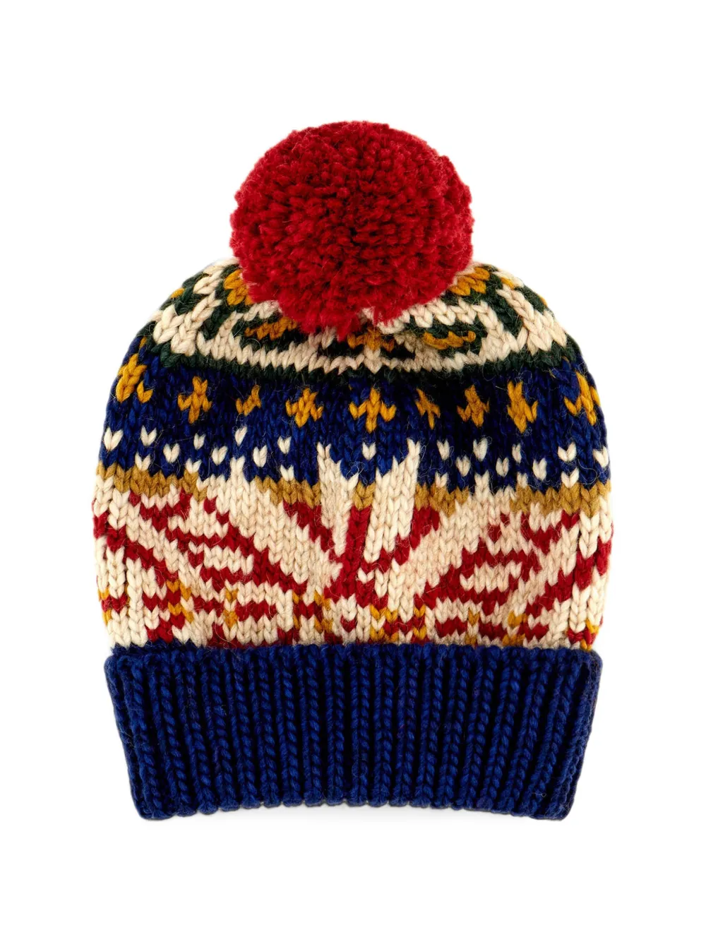 Gallo Fair Isle pompom beanie hat - Bleu Gallo Fair Isle pompom beanie hat - Bleu