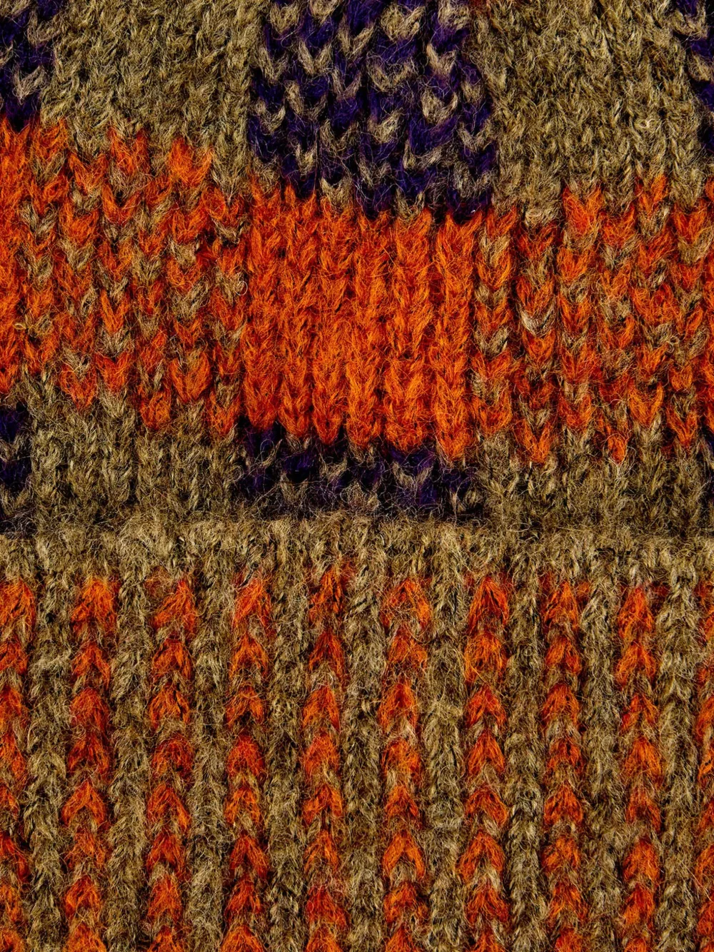 Gallo Gebreide muts met ruit-patroon Oranje