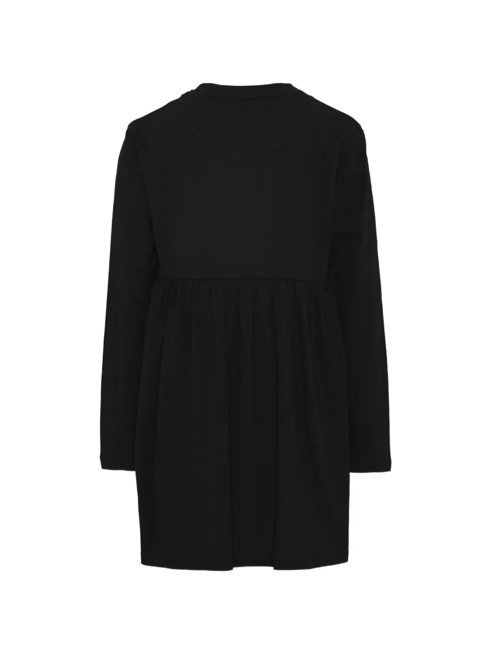 John Richmond Junior logo-print gathered dress Zwart