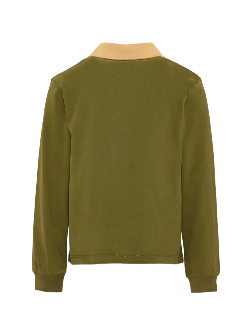 TRUSSARDI JUNIOR logo-print long-sleeve polo shirt Groen