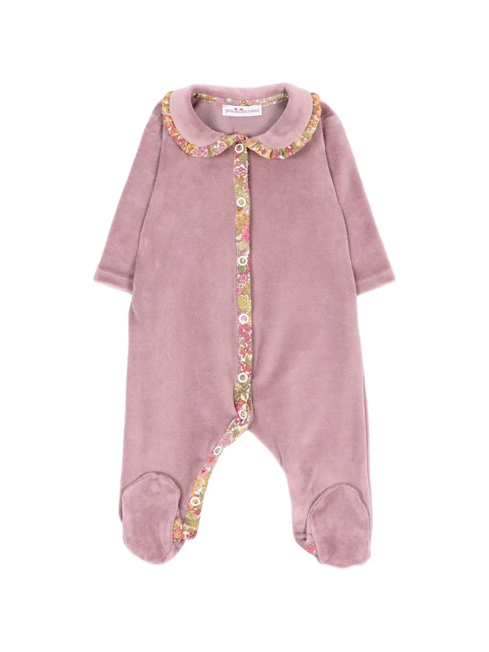 Pesciolino Rosso Kids floral-trim pajamas Paars