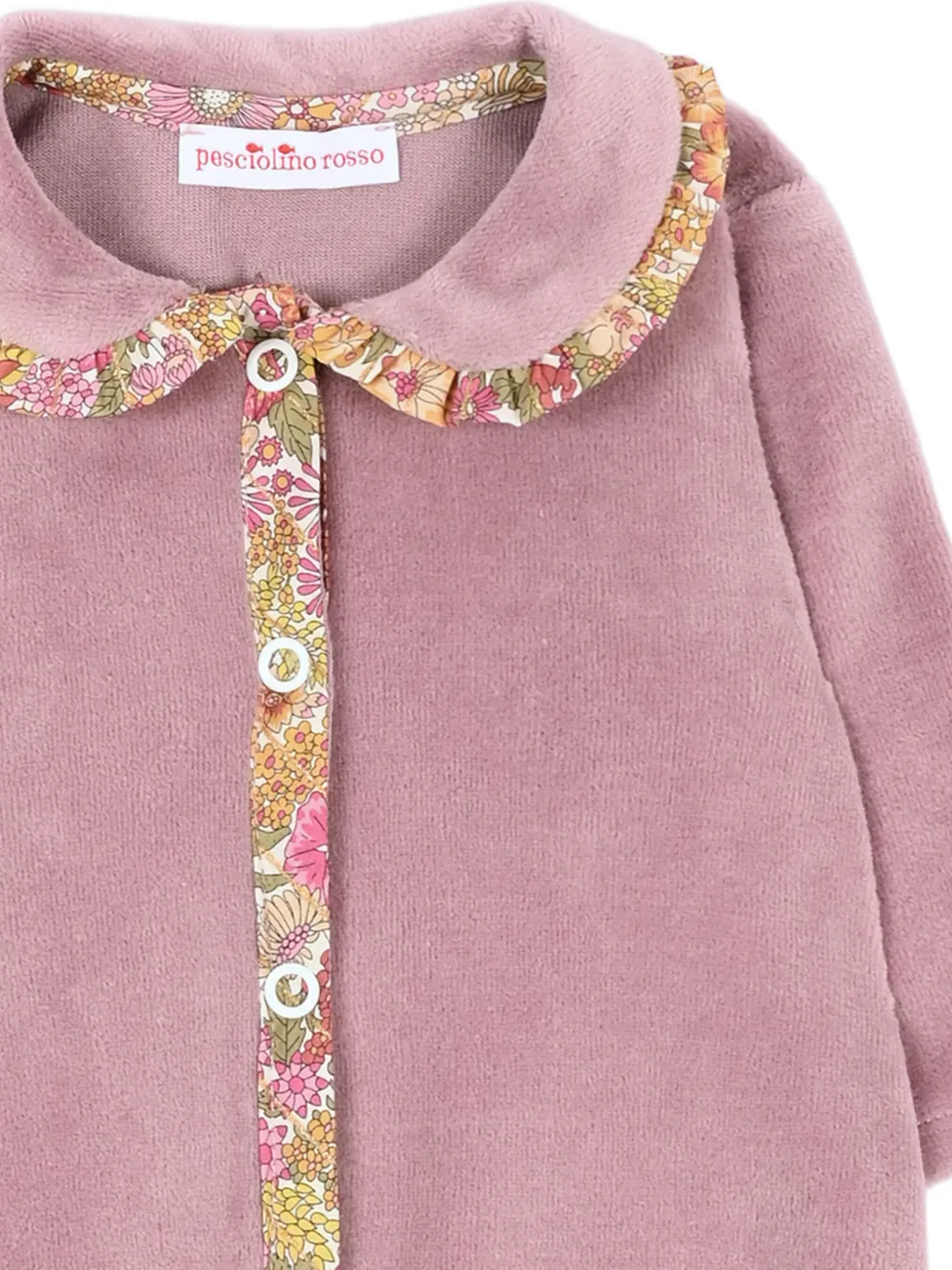 Pesciolino Rosso Kids floral-trim pajamas Paars