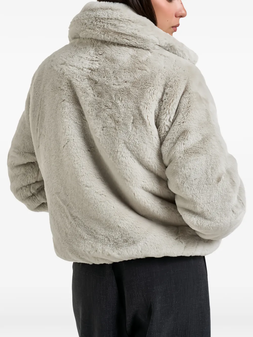 Save The Duck reversible faux-fur jacket Grijs
