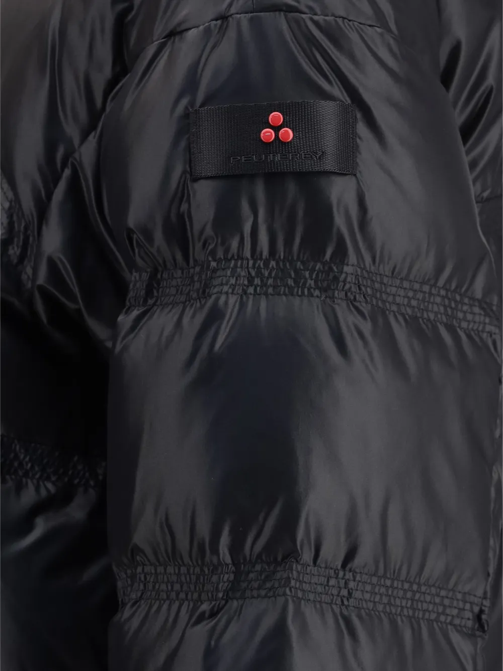 Peuterey faux-fur trim puffer jacket Zwart