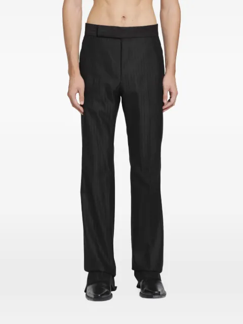 TOM FORD broken-twill satin-stripe trousers