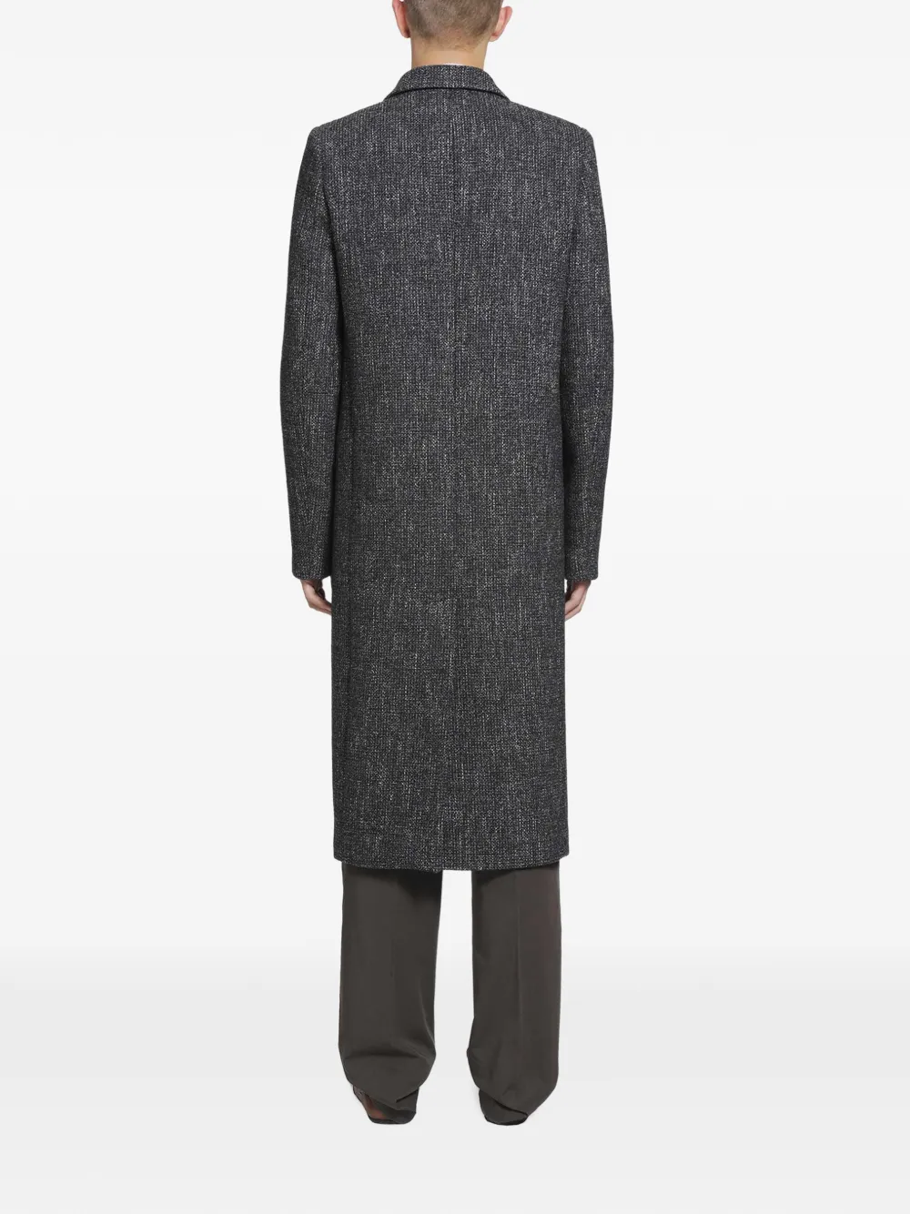 Prada single-breasted wool-blend coat Grijs