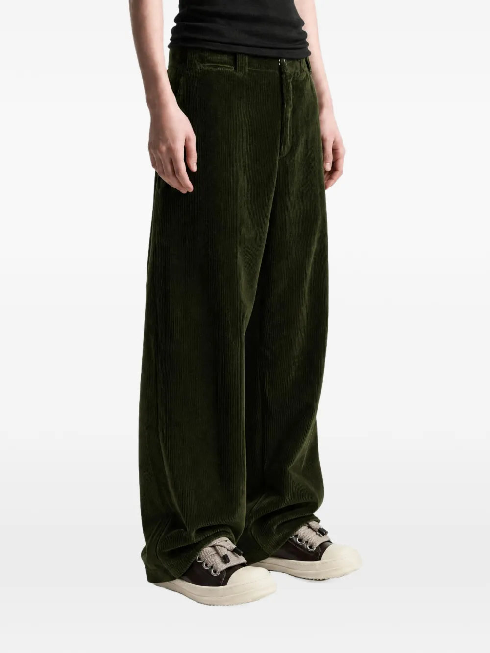 Rier corduroy wide-leg trousers Groen