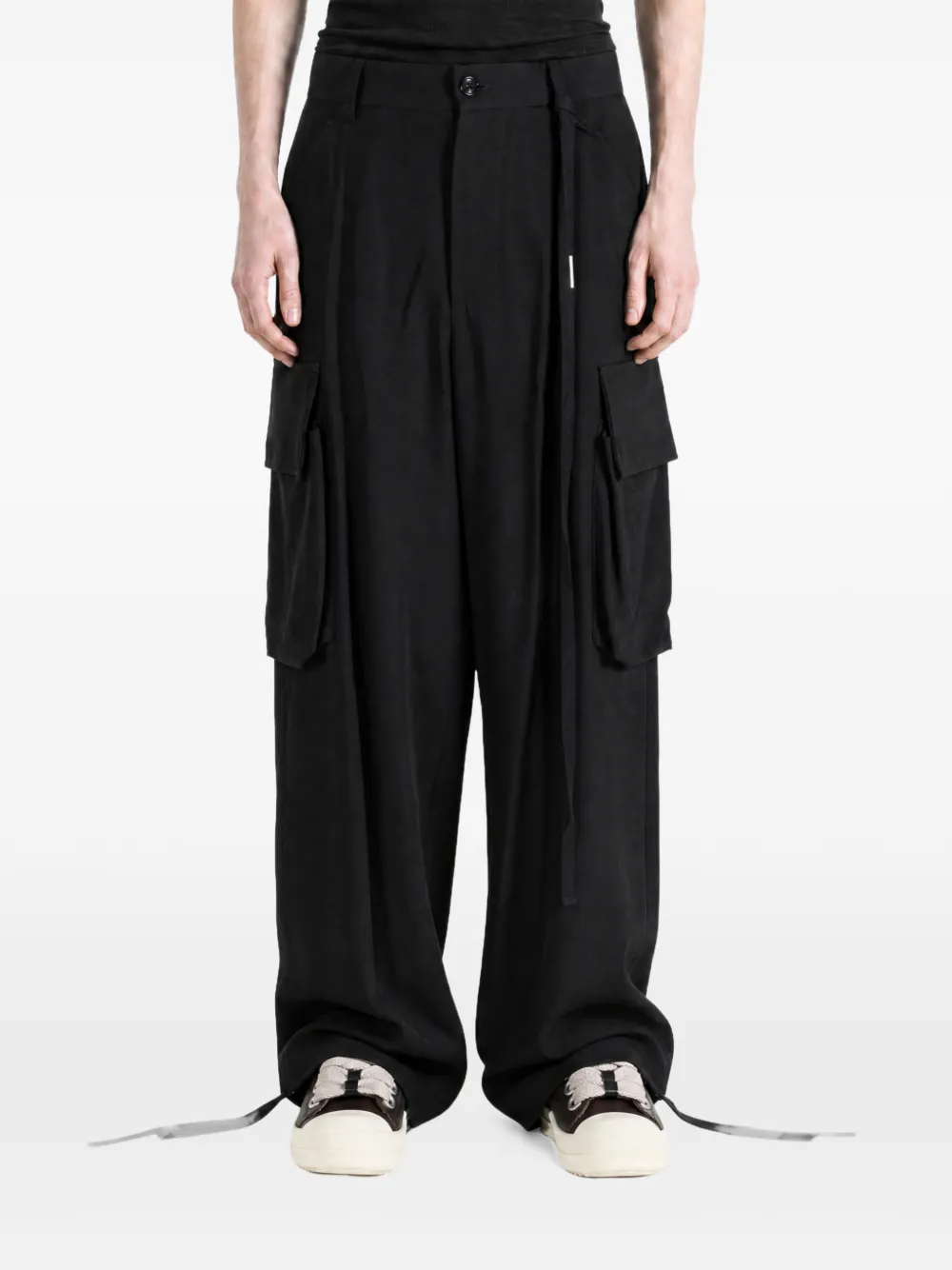 Ann Demeulemeester Berger drawstring cargo pants Zwart
