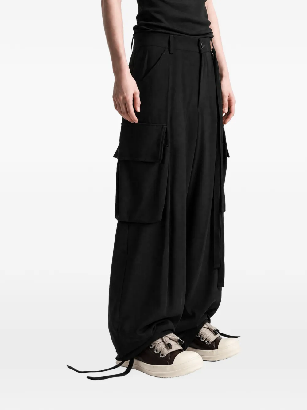 Ann Demeulemeester Berger drawstring cargo pants Zwart