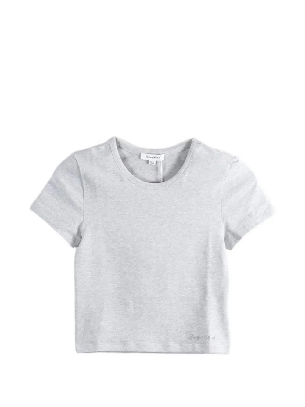 Sporty & Rich Vanessa logo-embroidered T-shirt Grijs