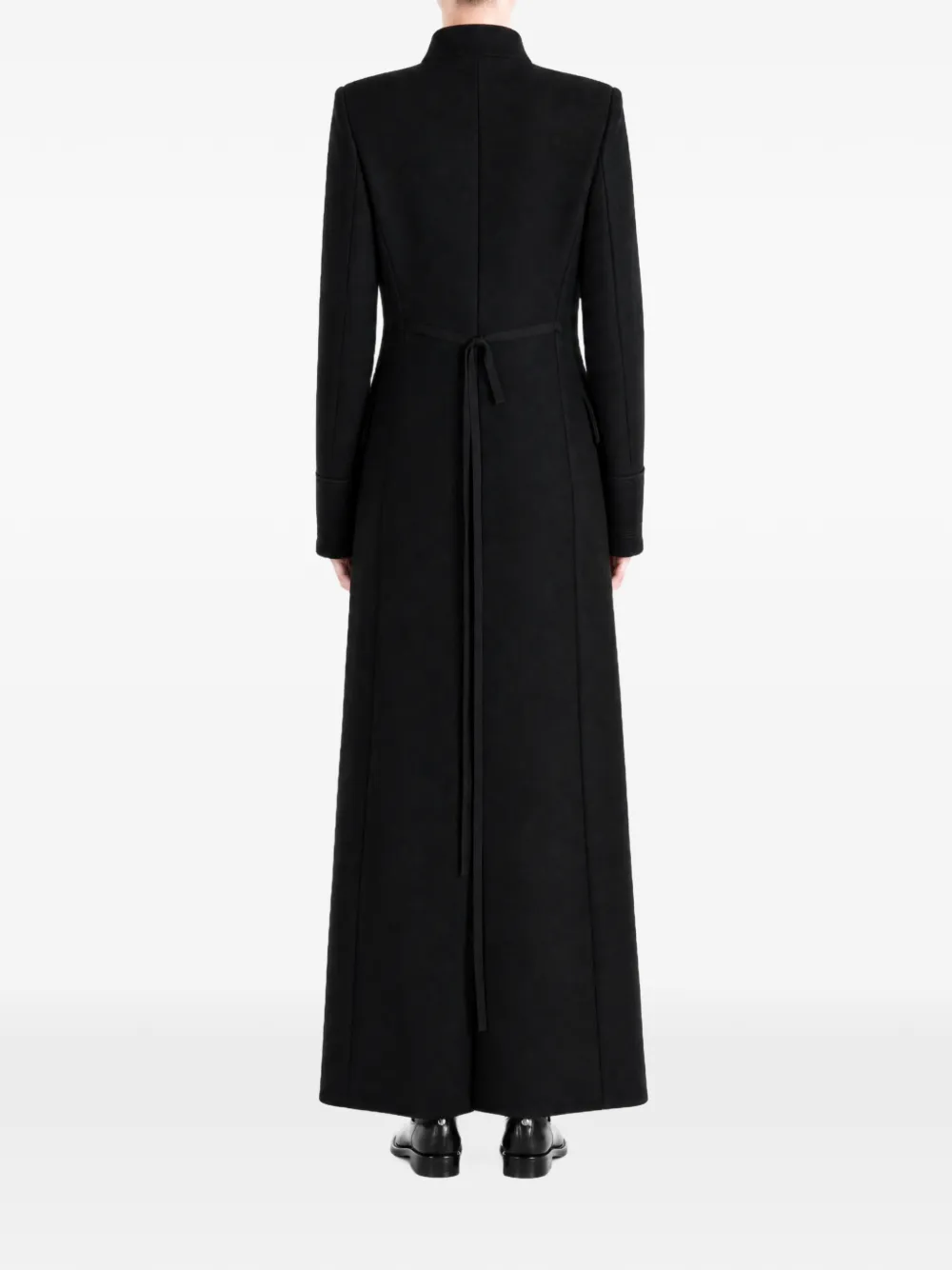 Ann Demeulemeester Alma button-up stand-collar coat Zwart