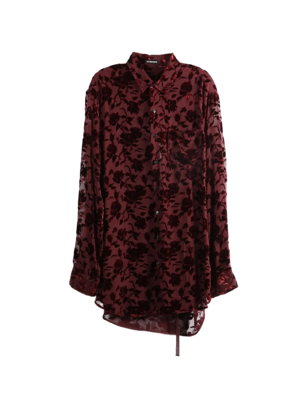 Ann Demeulemeester Elisabeth floral-devoré shirt Rood