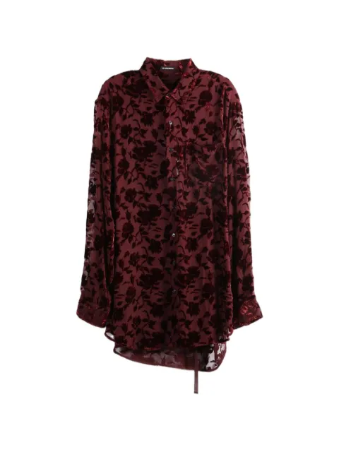 Ann Demeulemeester Elisabeth floral-devoré shirt