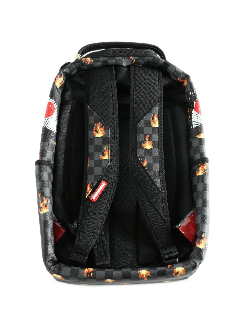 Sprayground Scribble Fire Check backpack Zwart