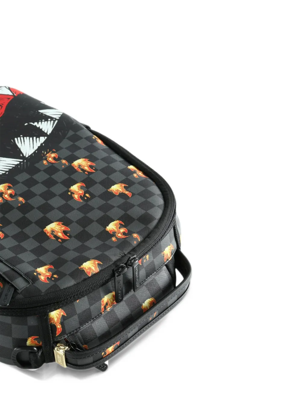 Sprayground Scribble Fire Check backpack Zwart
