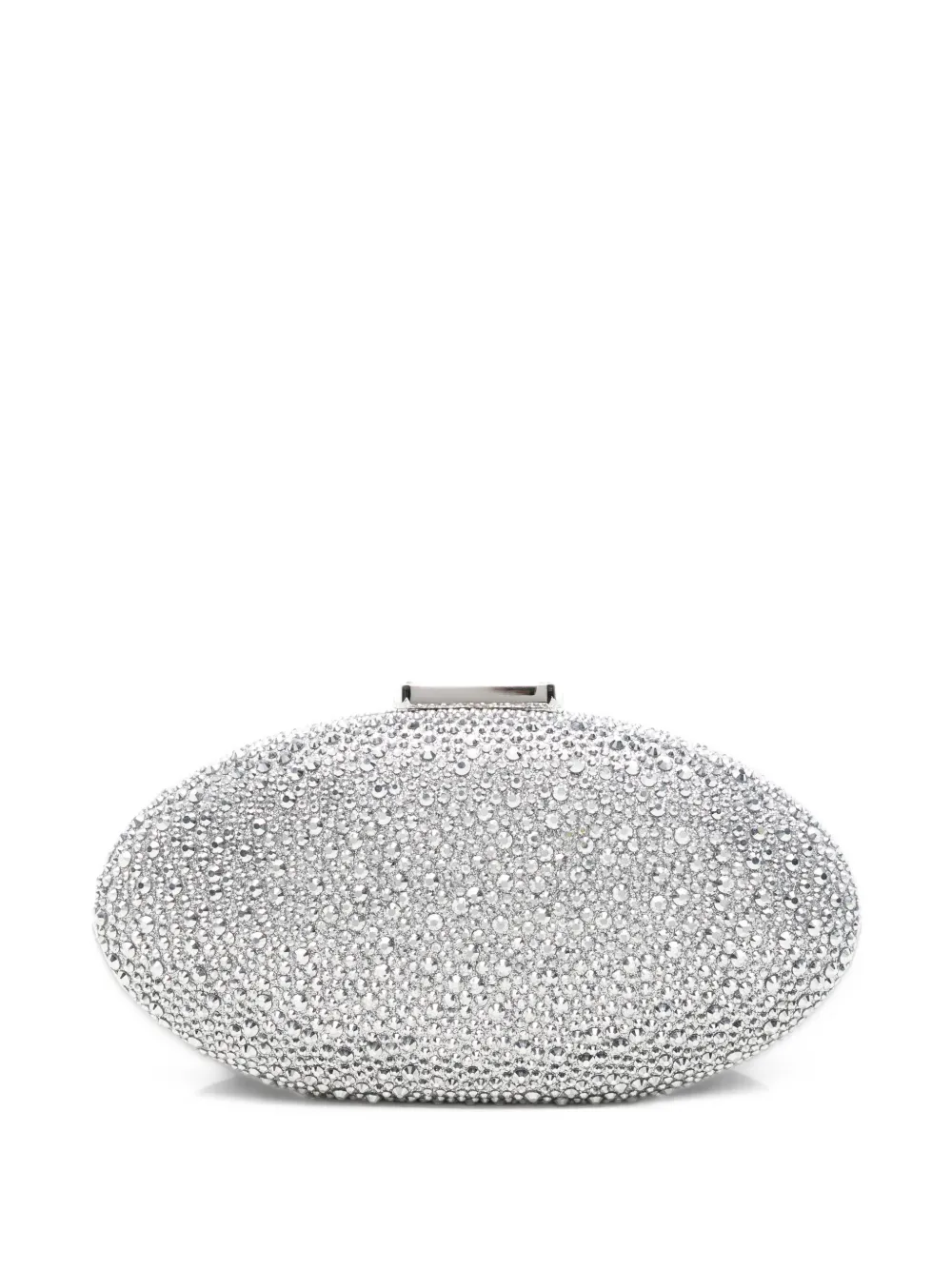 TWENTY FOURHAITCH Indare crystal-embellished clutch bag - Grigio