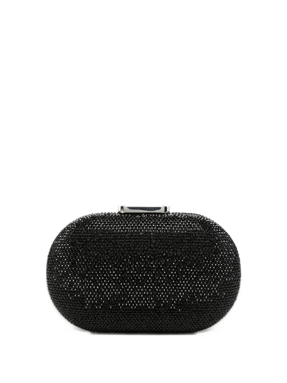 TWENTY FOURHAITCH Isidora crystal-embellished clutch bag - Nero
