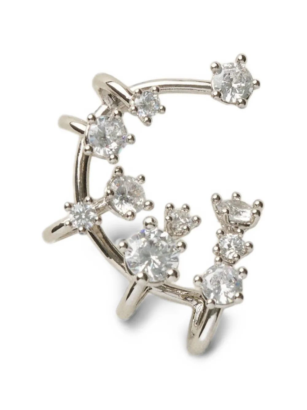Panconesi Kismet zircon single ear cuff - Argento